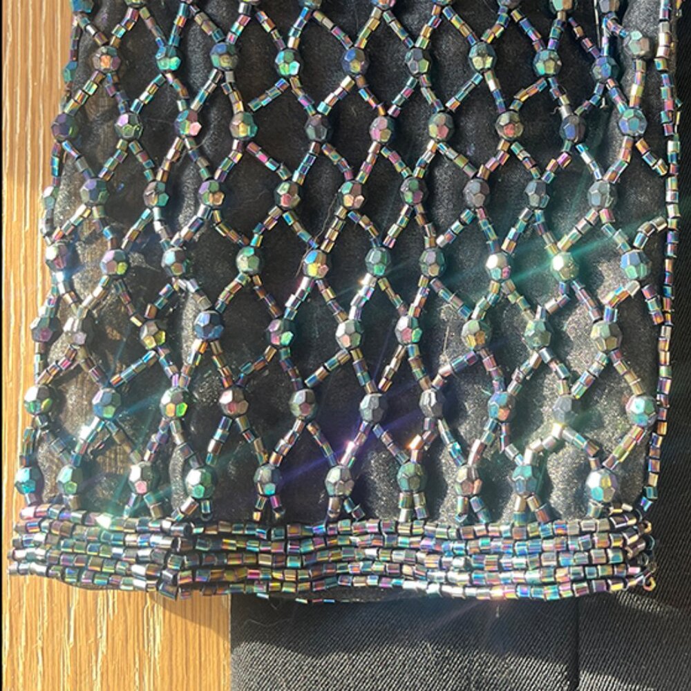 NWOT, Vintage Lulu Bravo Blazer, Iridescent Beaded Sleeves, Sz 12, So Unique! - Picture 14 of 14